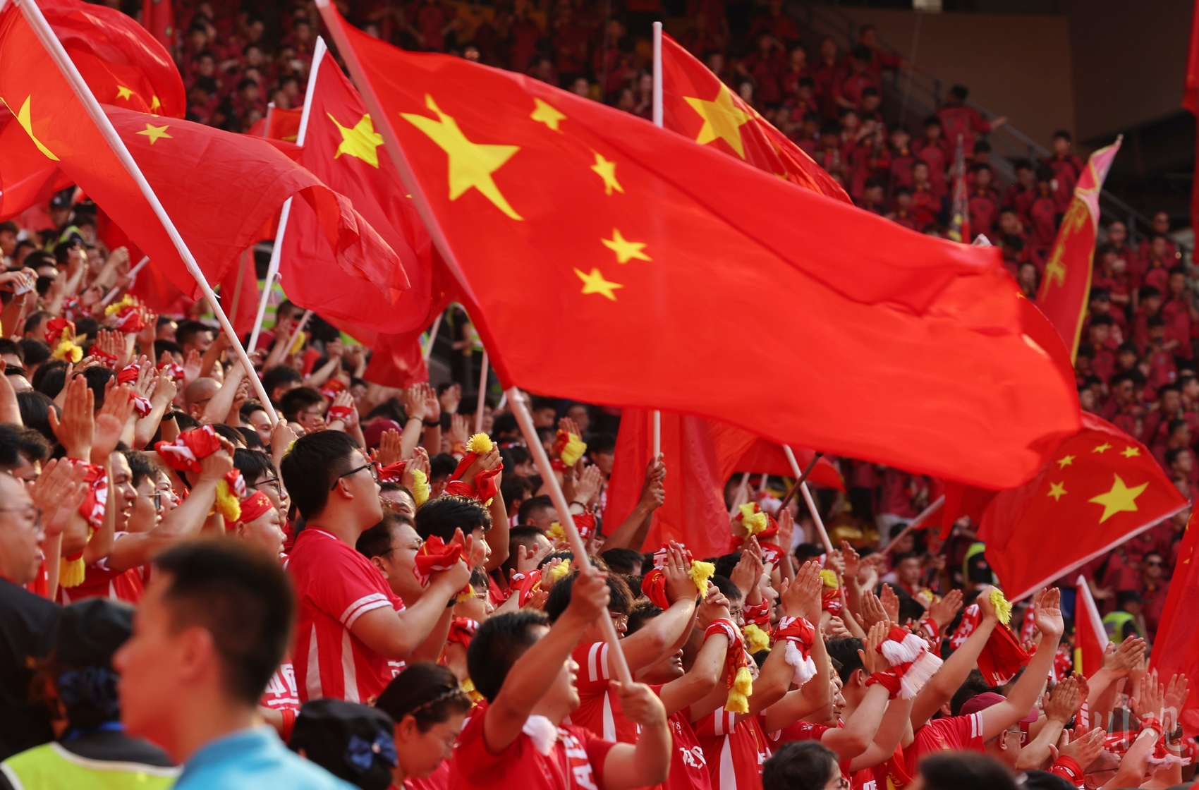 国际足球比赛中中国队展现出色